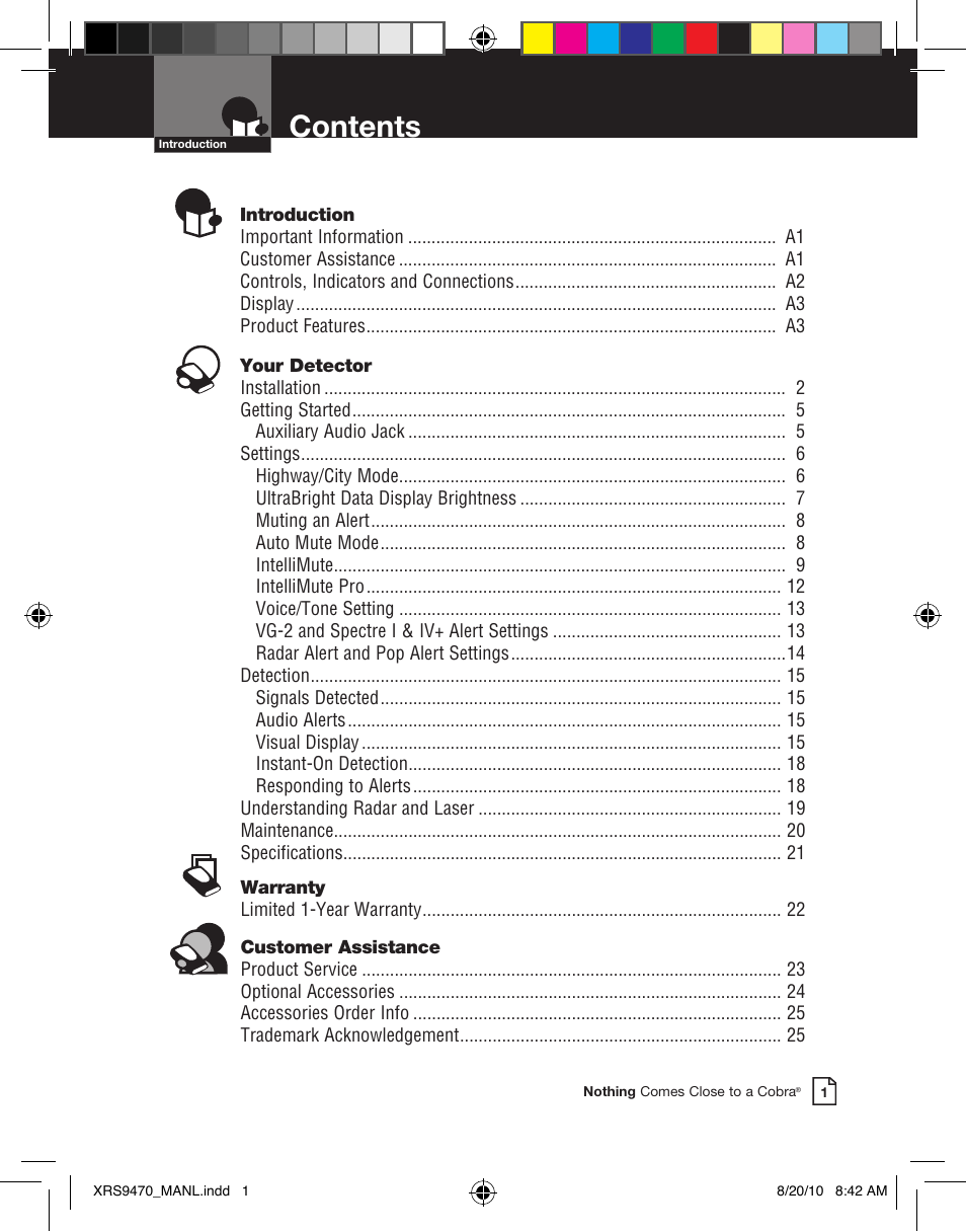 Cobra Electronics 14 BAND XRS 9470 User Manual | Page 3 / 15