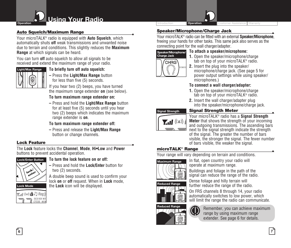 Using your radio | Cobra Electronics LI 720 User Manual | Page 6 / 17