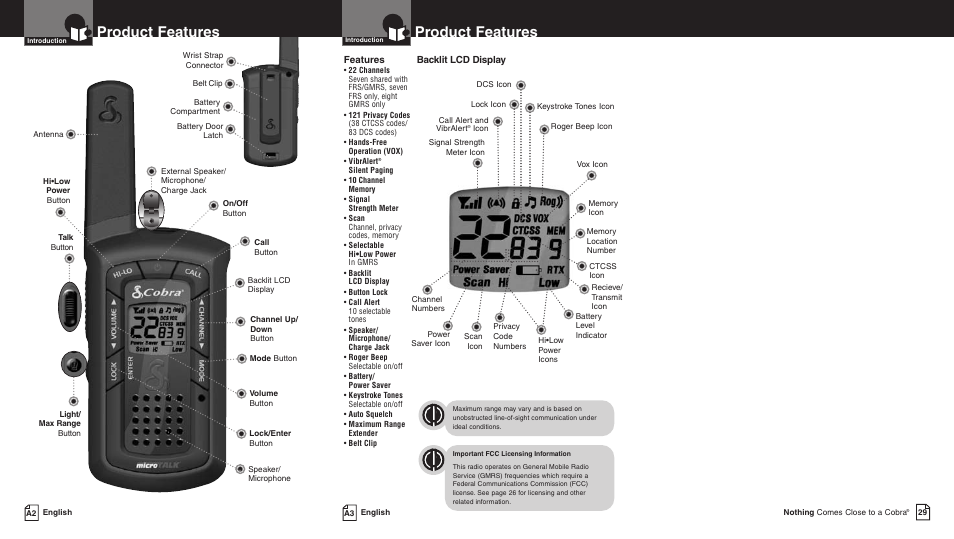 Product features | Cobra Electronics LI 3900DX User Manual | Page 3 / 19