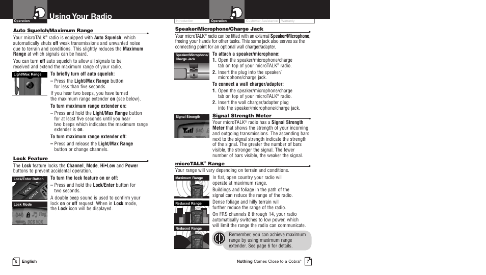 Using your radio | Cobra Electronics LI 3900DX User Manual | Page 7 / 19