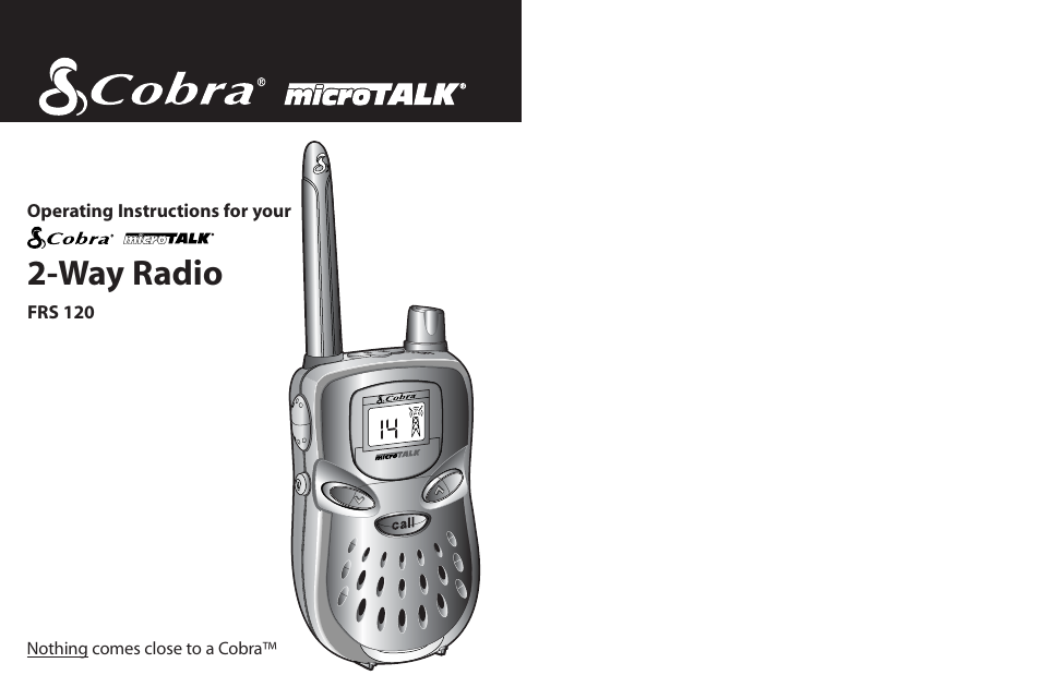 Cobra Electronics 2-Way Radio User Manual | 14 pages