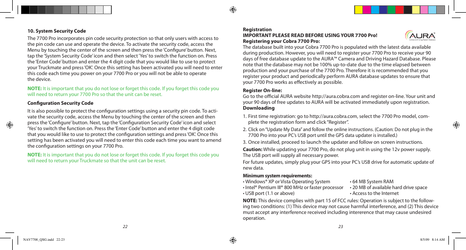 Cobra Electronics Cobra 7700 PRO User Manual | Page 12 / 17