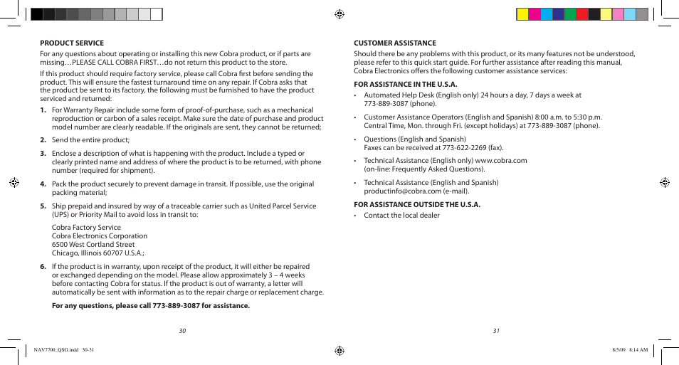 Cobra Electronics Cobra 7700 PRO User Manual | Page 16 / 17