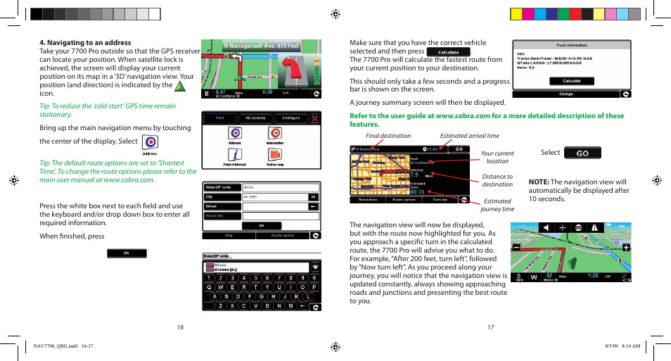 Cobra Electronics Cobra 7700 PRO User Manual | Page 9 / 17