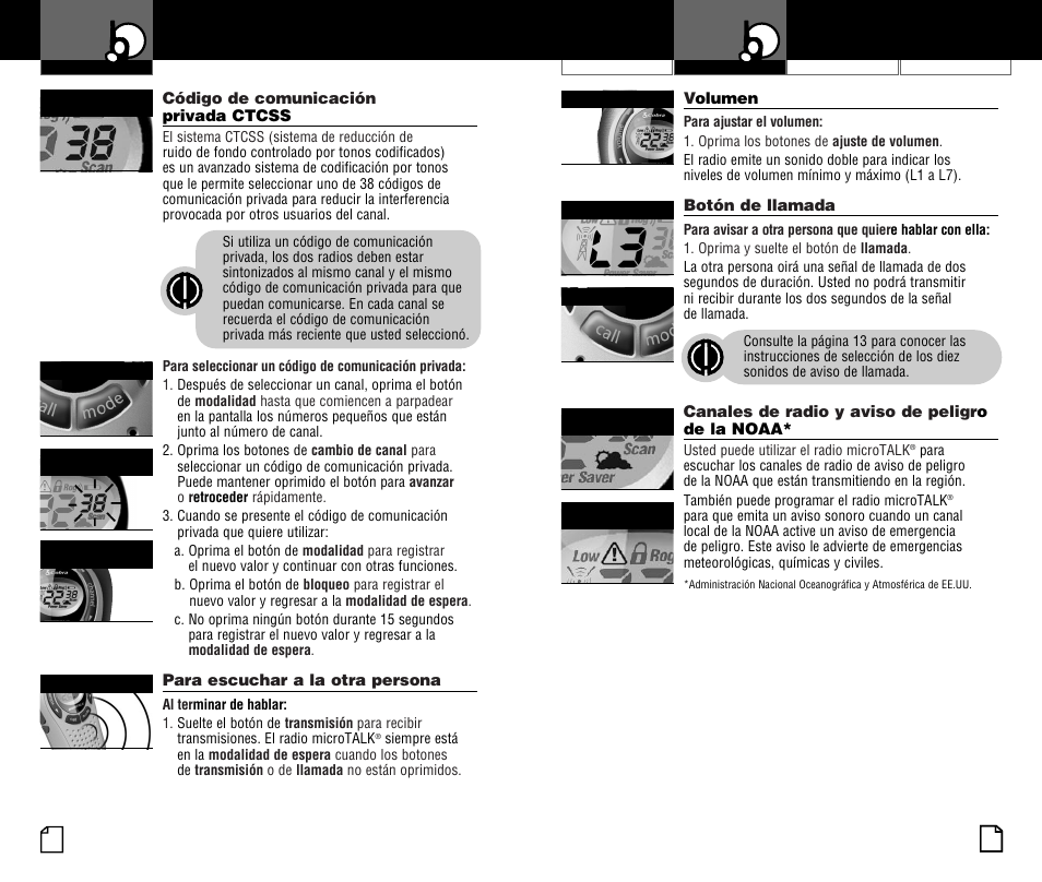 Uso del radio | Cobra Electronics PR375WX User Manual | Page 18 / 24