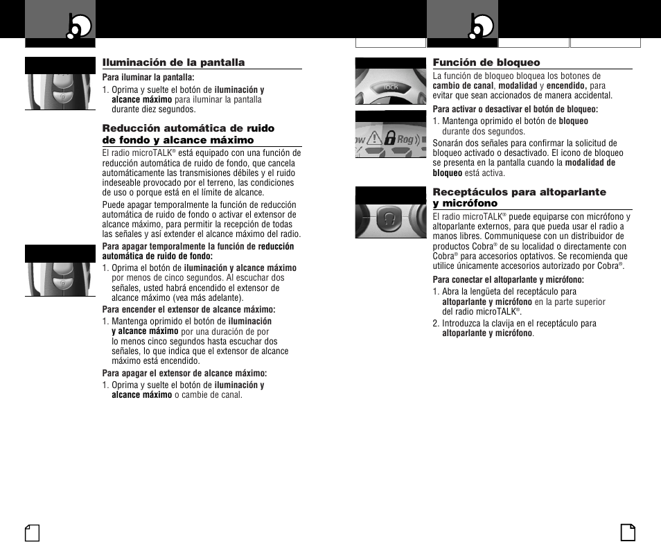 Uso del radio | Cobra Electronics PR375WX User Manual | Page 21 / 24
