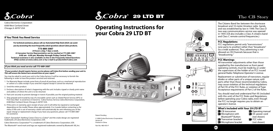 Cobra Electronics CB 29 LTD BT User Manual | 21 pages
