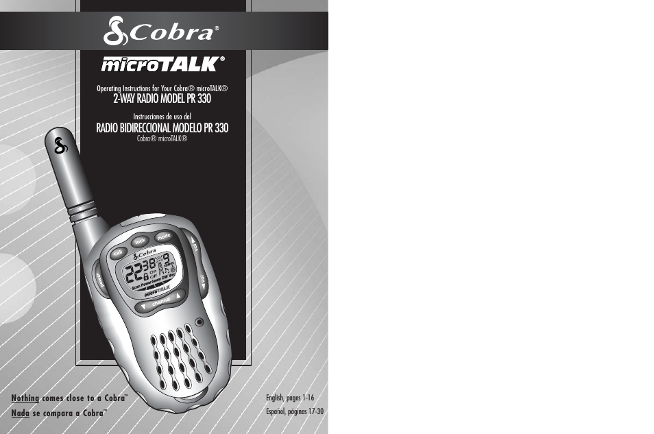 Cobra Electronics PR330 User Manual | 17 pages