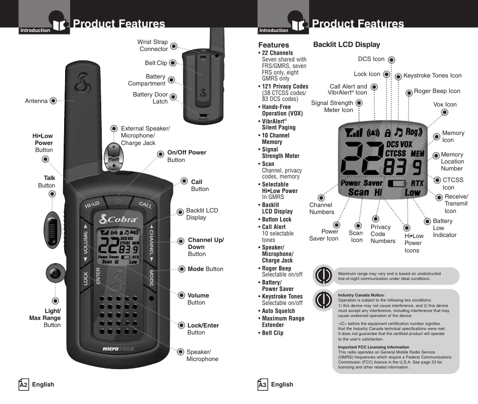 Product features | Cobra Electronics LI 3900DXC User Manual | Page 3 / 19