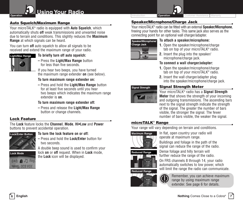 Using your radio | Cobra Electronics LI 3900DXC User Manual | Page 7 / 19