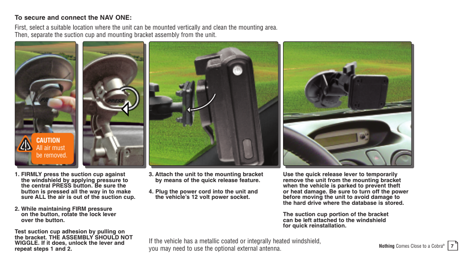 Cobra Electronics 2750 User Manual | Page 7 / 24