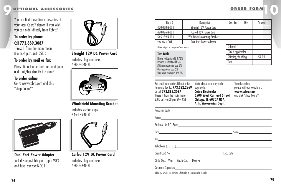 Cobra Electronics ESD-9160 User Manual | Page 15 / 16