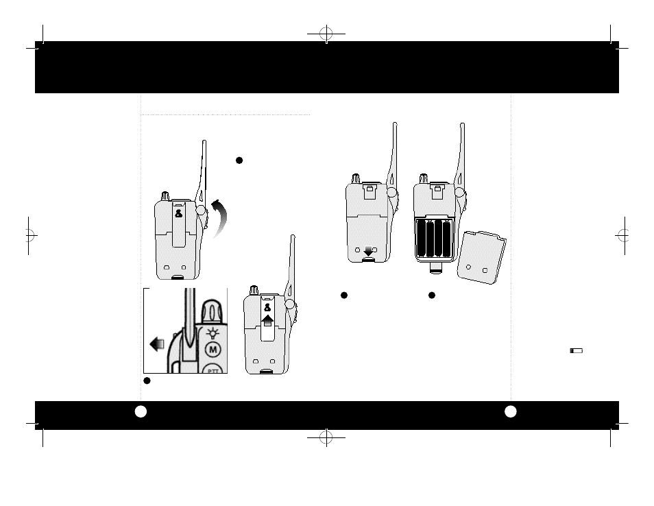 Operation, Battery installation | Cobra Electronics MicroTalk User Manual | Page 2 / 31