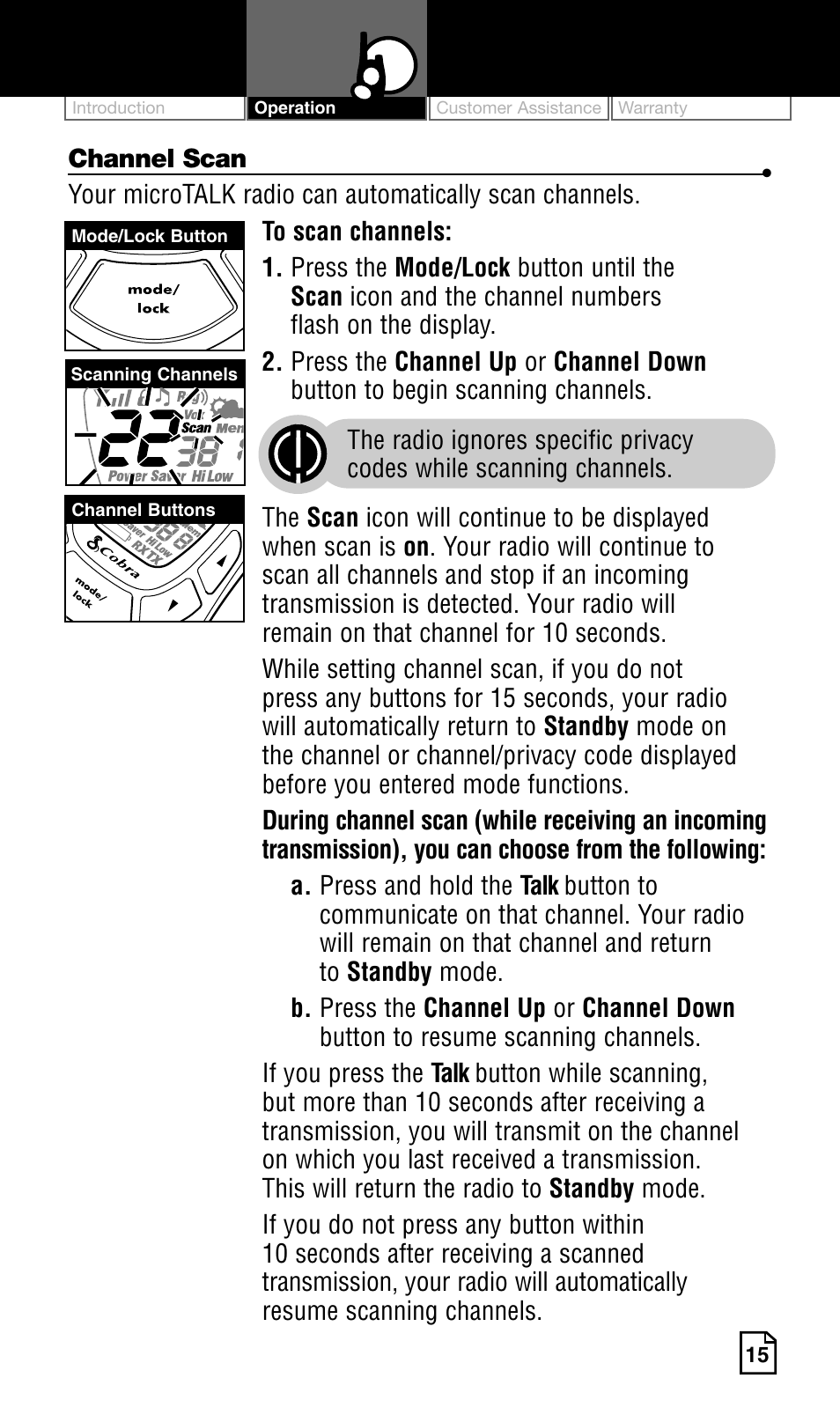 Cobra Electronics Two-Way Radio User Manual | Page 21 / 30