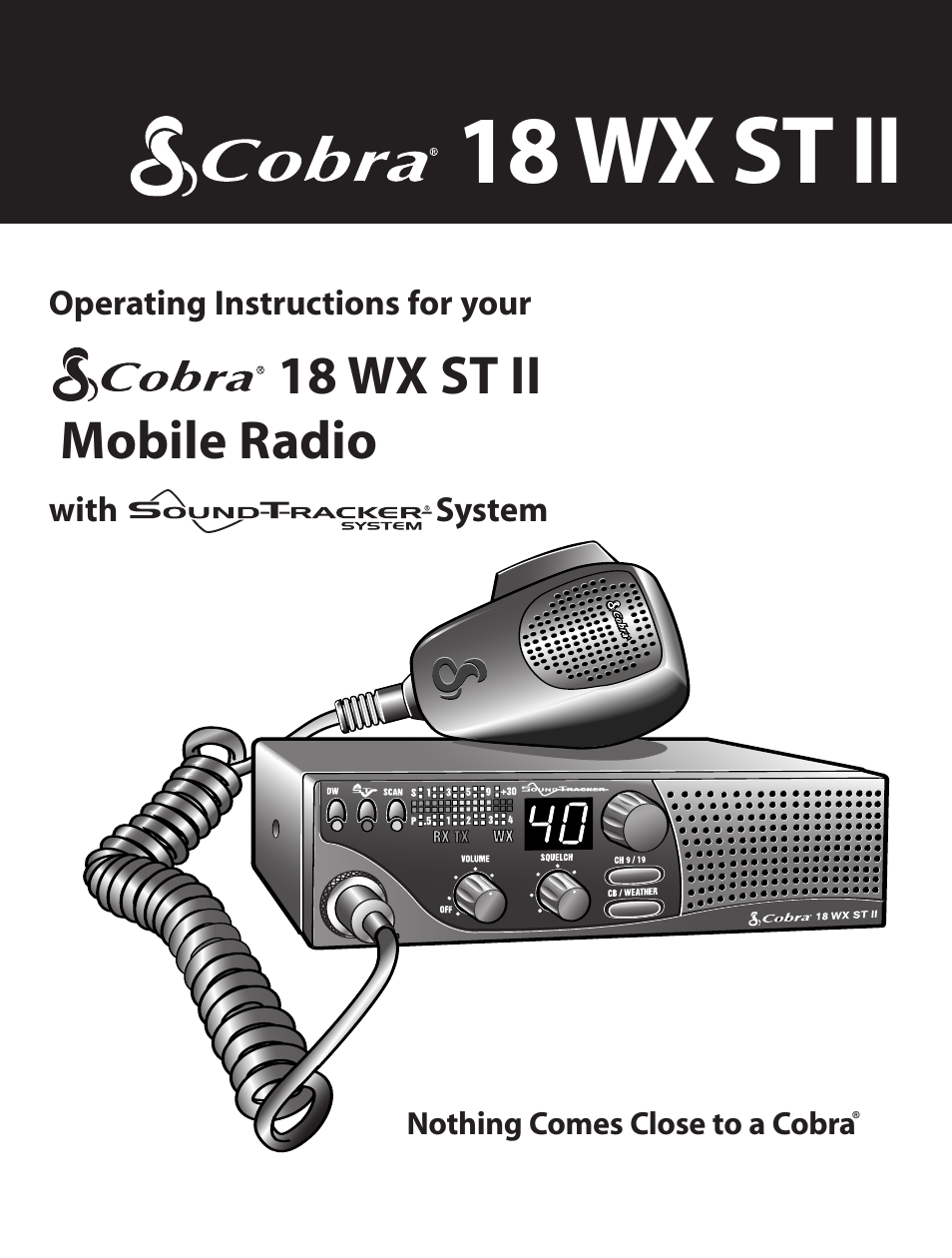 18 wx st ii, 18 wx st ii mobile radio | Cobra Electronics 18 WXST II User Manual | Page 26 / 29