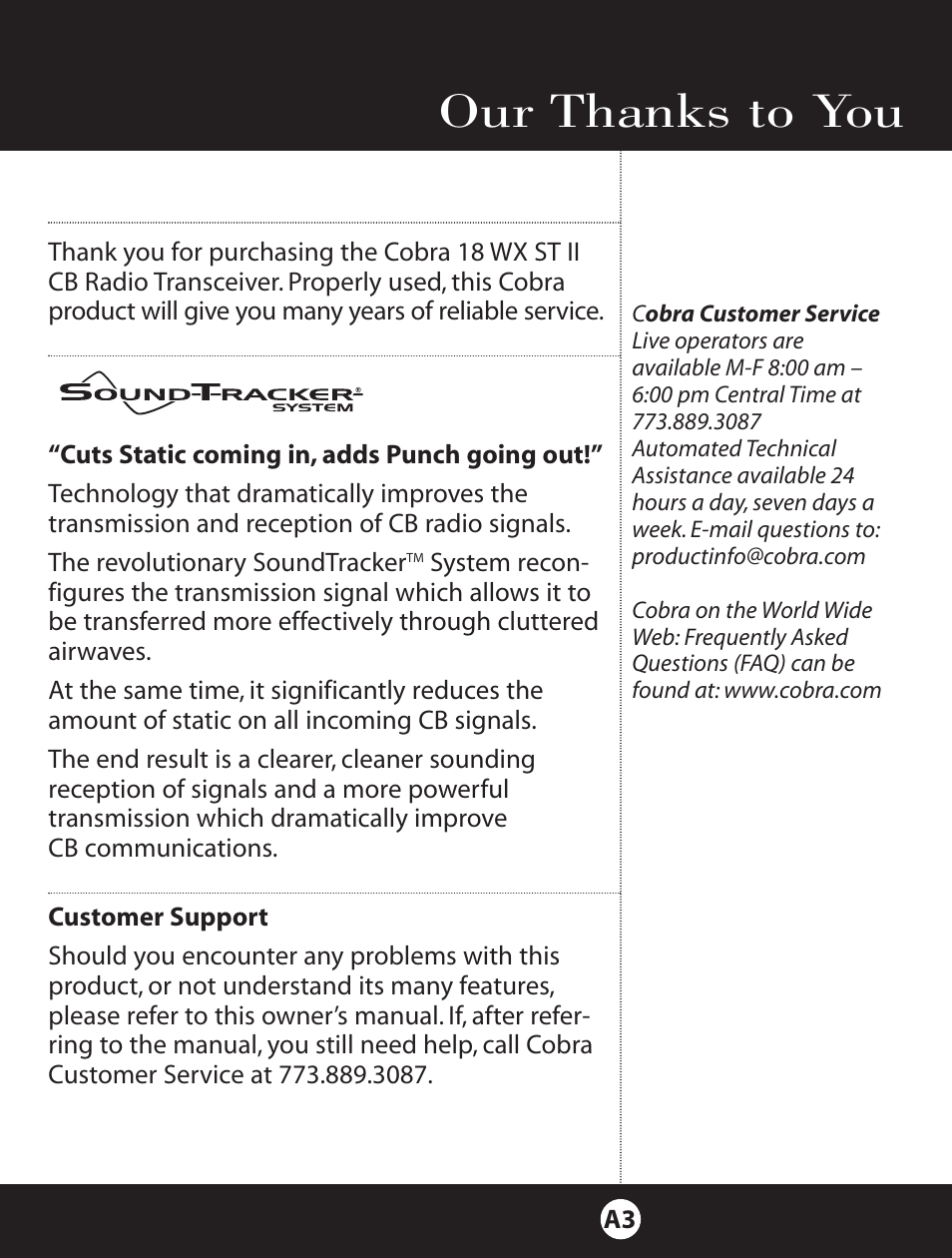 Cobra Electronics 18 WXST II User Manual | Page 29 / 29