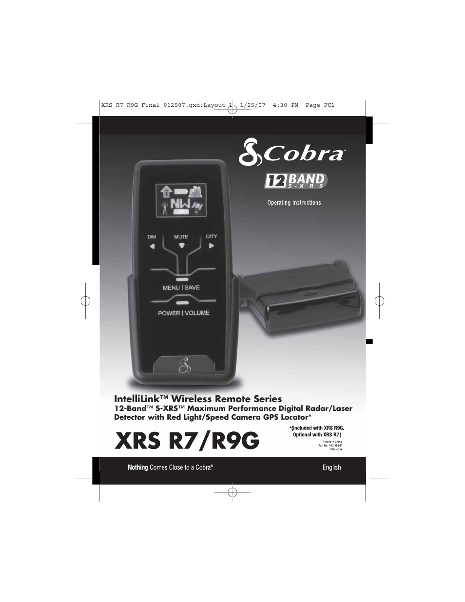 Cobra Electronics XRS R9G User Manual | 49 pages