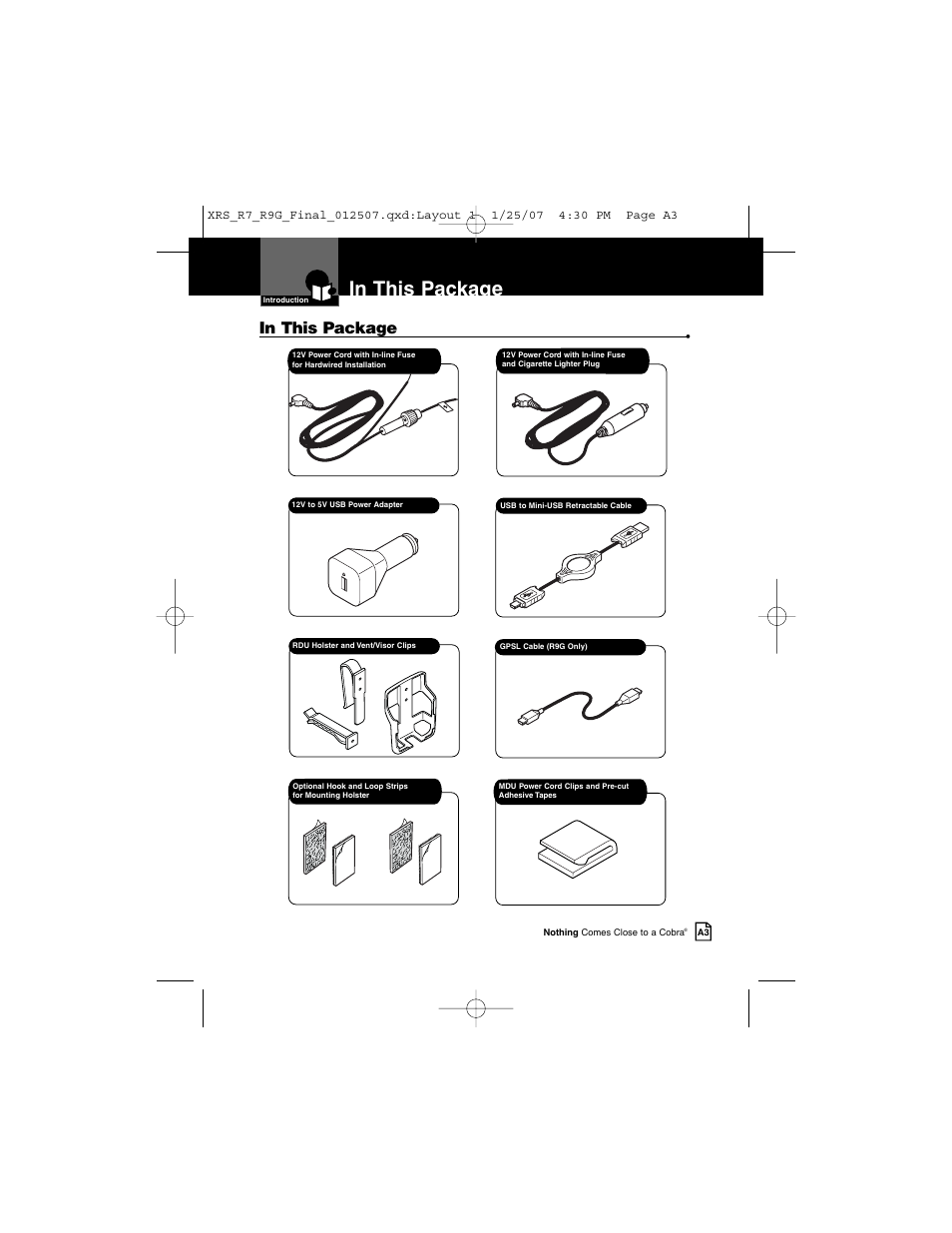 Cobra Electronics XRS R9G User Manual | Page 4 / 49