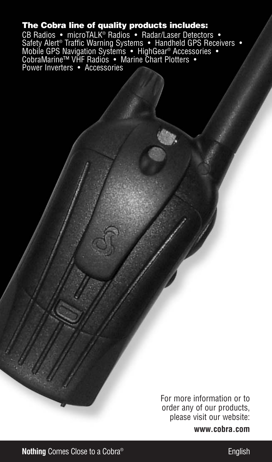 Cobra Electronics PR3800DX User Manual | Page 17 / 17