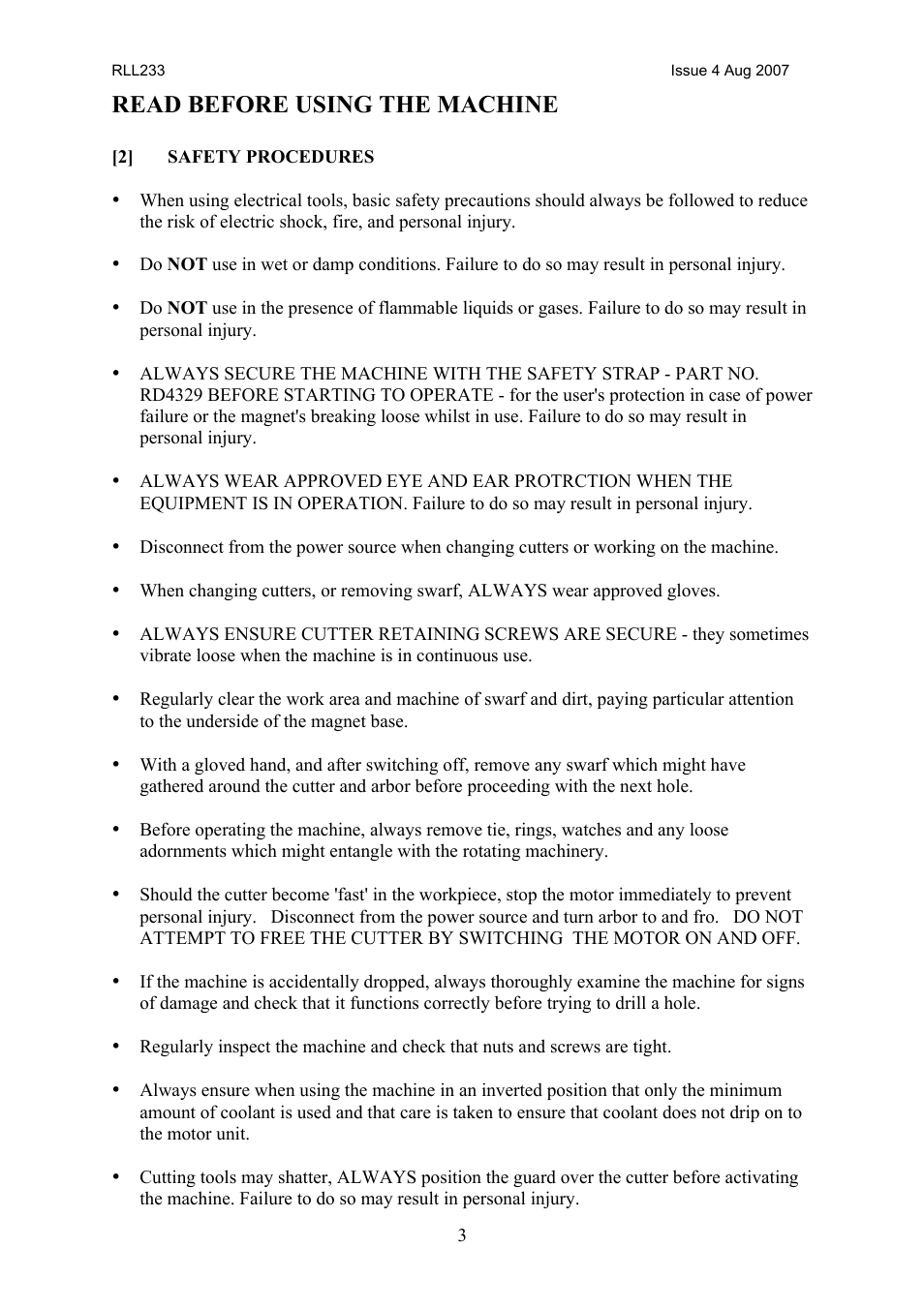 Read before using the machine | Cobra Electronics MAGNETIC CM/200/3 User Manual | Page 4 / 20