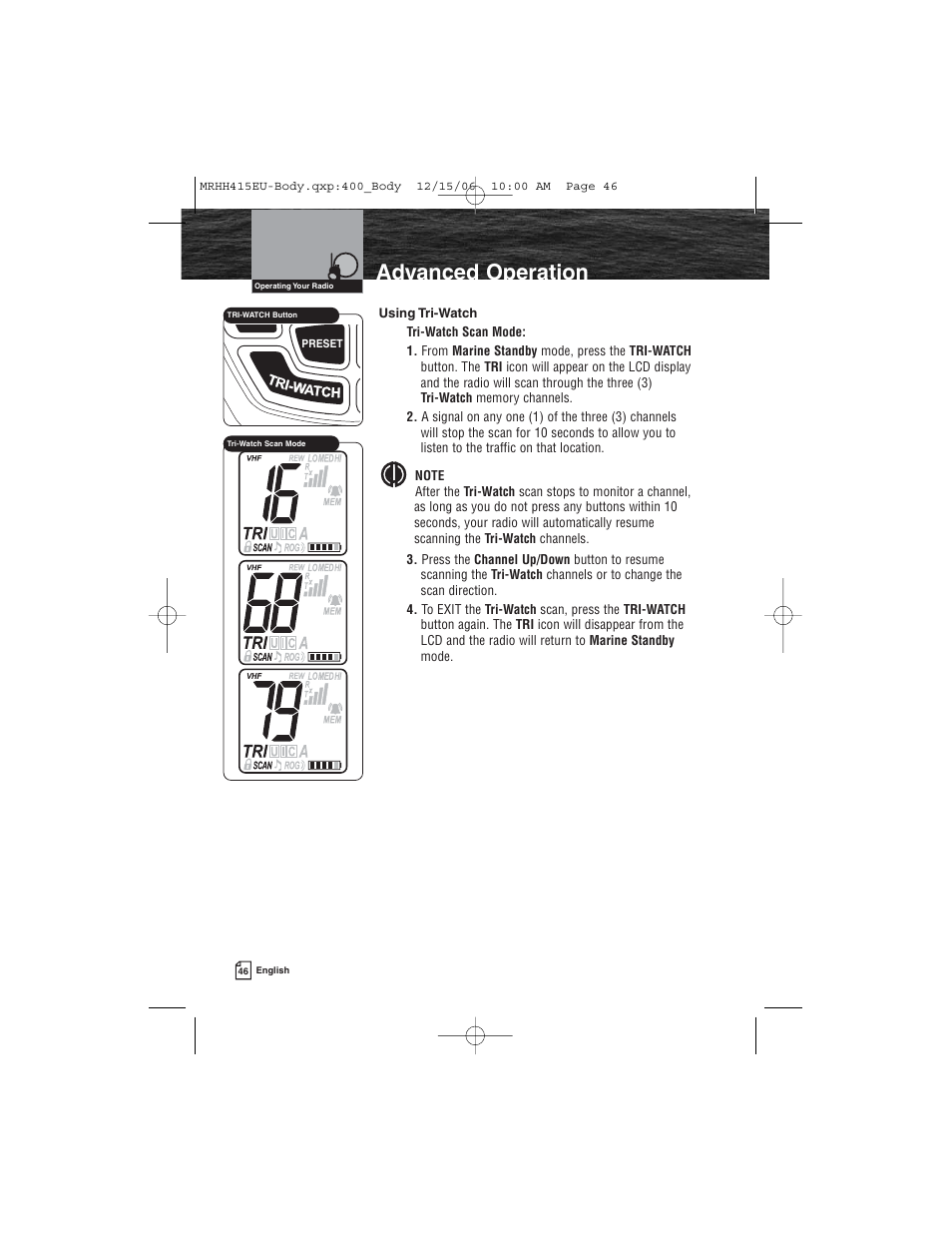 Advanced operation | Cobra Electronics MR HH415LI VP EU User Manual | Page 51 / 63
