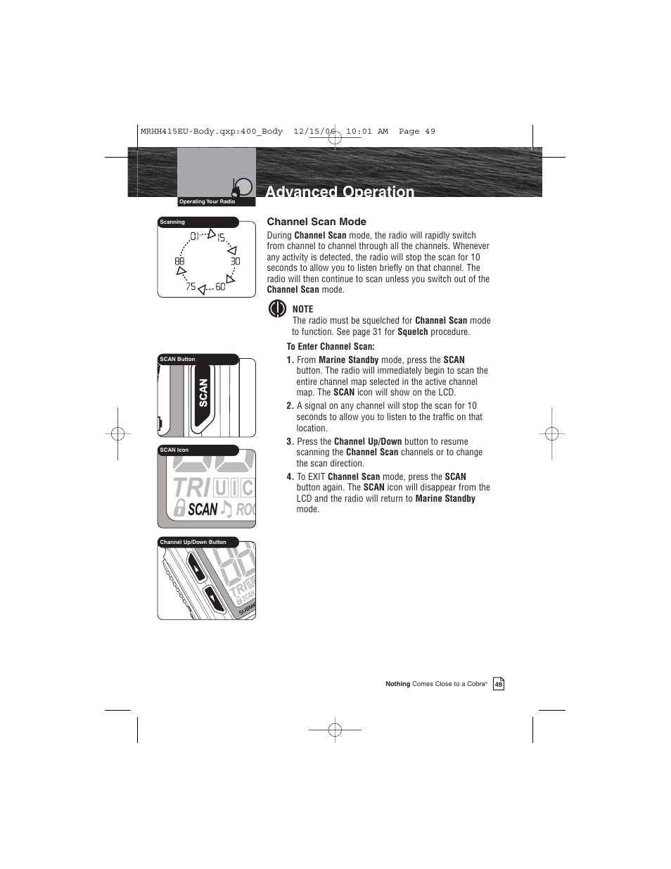 Advanced operation | Cobra Electronics MR HH415LI VP EU User Manual | Page 54 / 63
