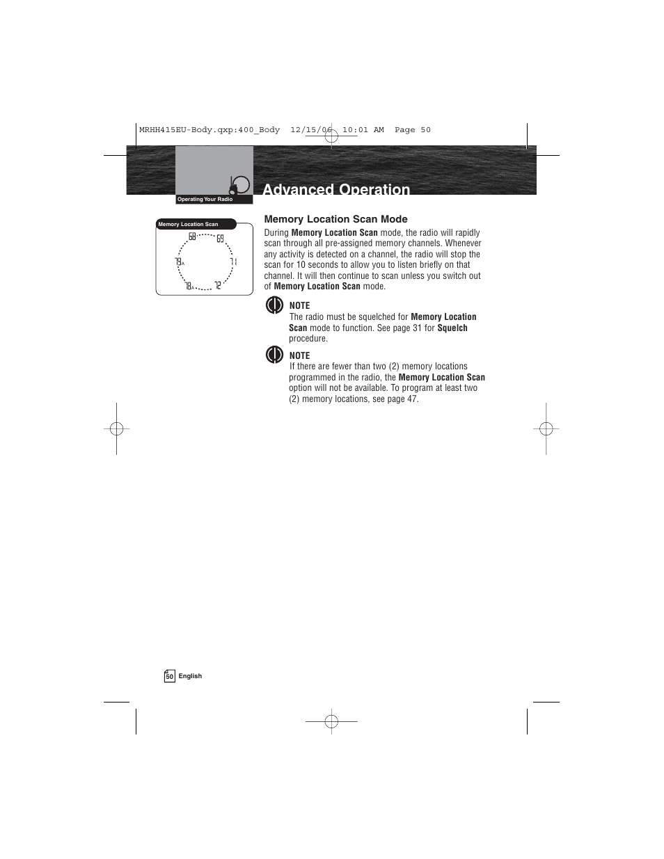 Advanced operation | Cobra Electronics MR HH415LI VP EU User Manual | Page 55 / 63