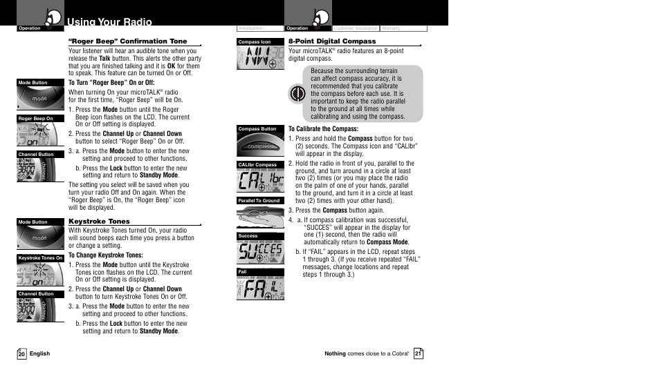 Using your radio | Cobra Electronics PR4300WX User Manual | Page 10 / 14