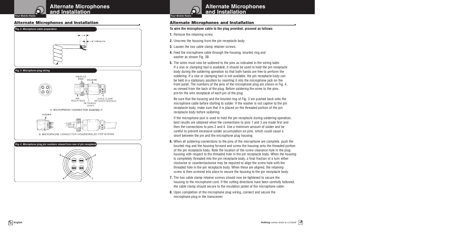 Alternate microphones and installation | Cobra Electronics 150GTLDX User Manual | Page 13 / 17