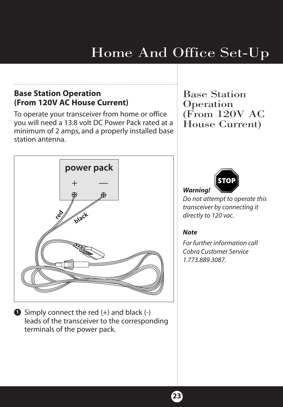 Home and office set-up | Cobra Electronics 25 NW User Manual | Page 23 / 40