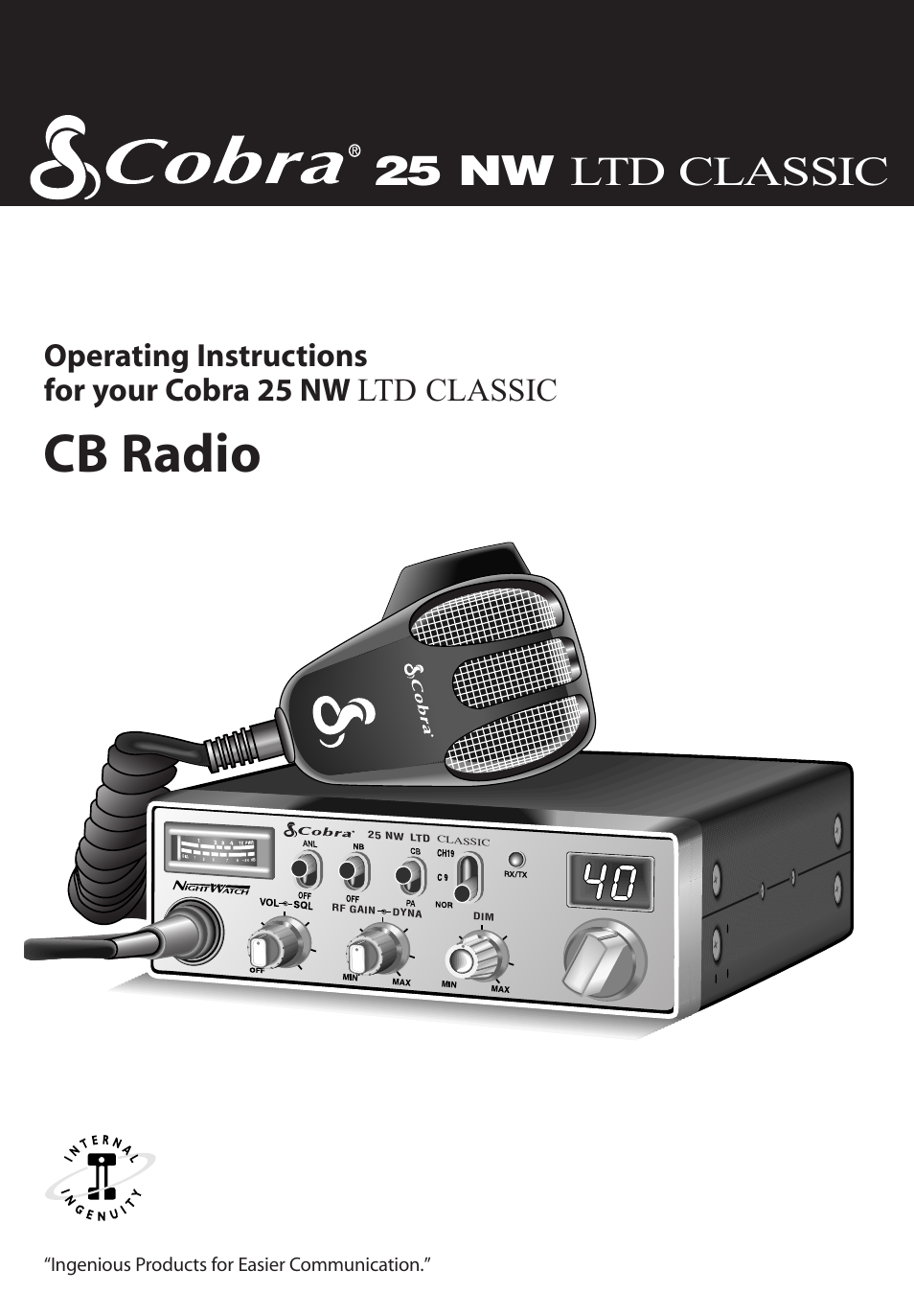 Cb radio, 25 nw ltd classic | Cobra Electronics 25 NW User Manual | Page 37 / 40