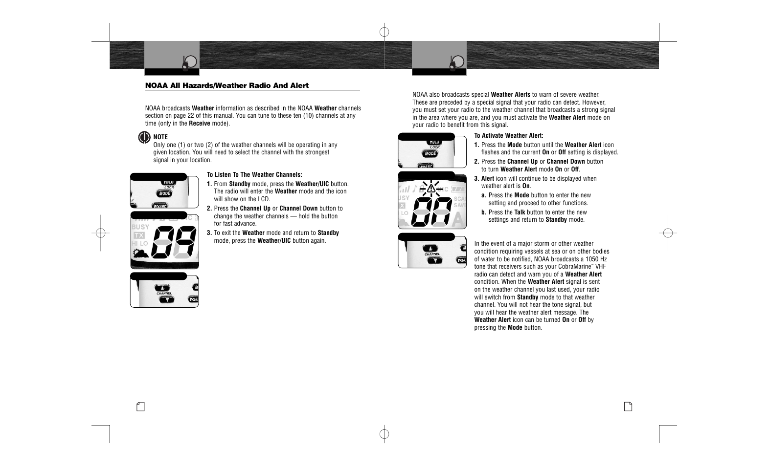 Weather radio and alert | Cobra Electronics MR HH200 VP User Manual | Page 19 / 23