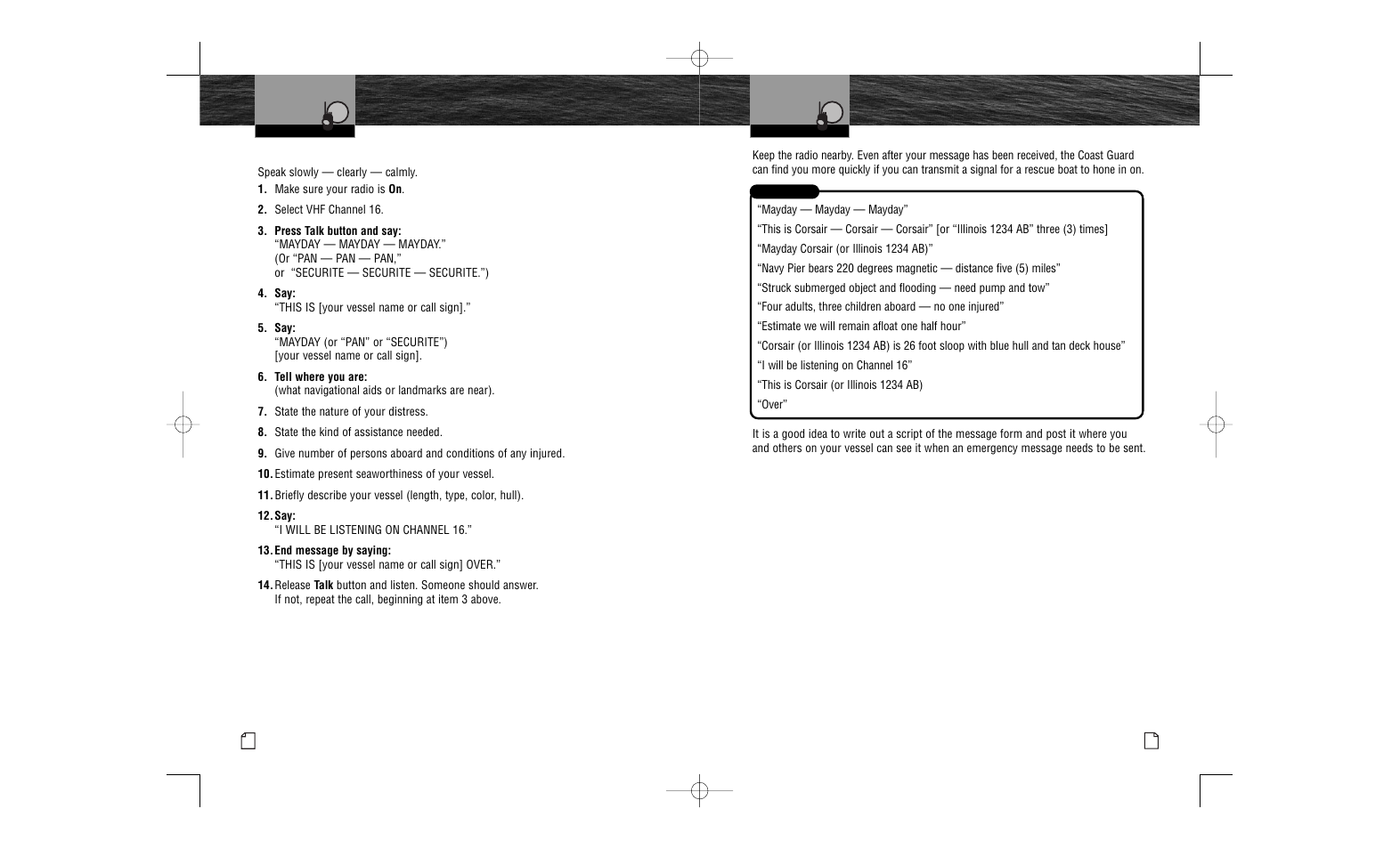 Emergency messages and distress procedure | Cobra Electronics MR HH200 VP User Manual | Page 8 / 23