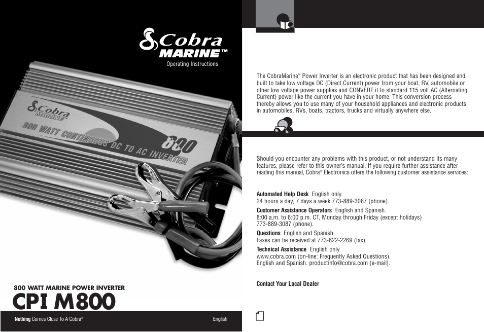 Cobra Electronics CPI M800 User Manual | 14 pages