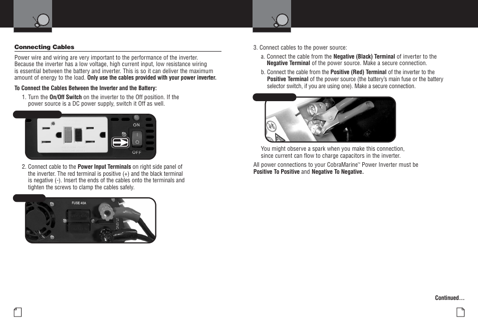 Connecting cables | Cobra Electronics CPI M800 User Manual | Page 7 / 14