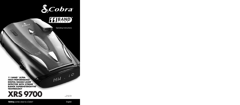 Cobra Electronics XRS 9700 User Manual | 22 pages