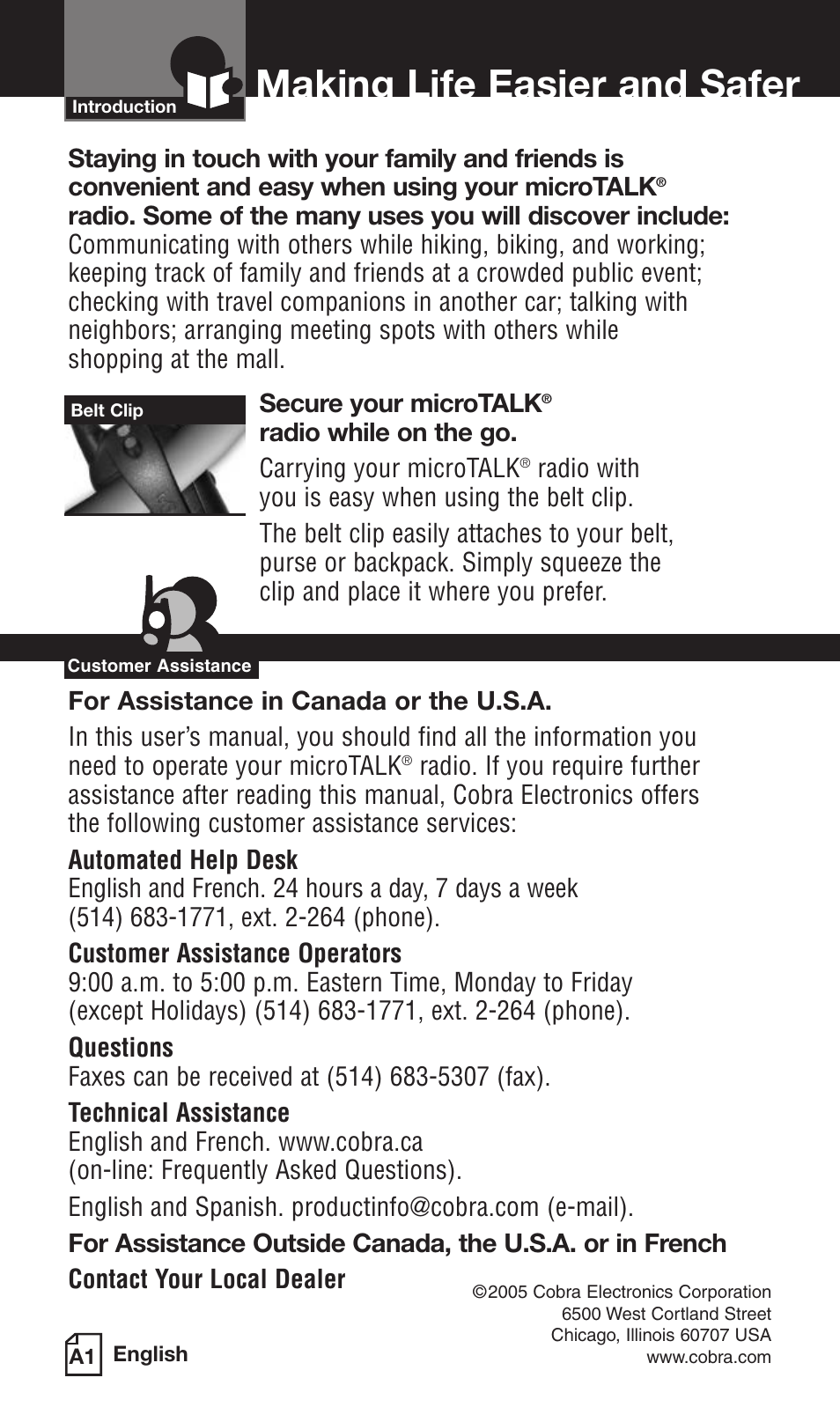 Making life easier and safer | Cobra Electronics PR3850WXC User Manual | Page 2 / 16