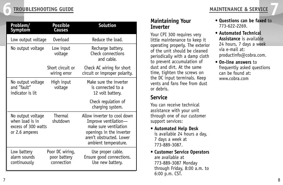 Cobra Electronics CPI 300 User Manual | Page 7 / 10