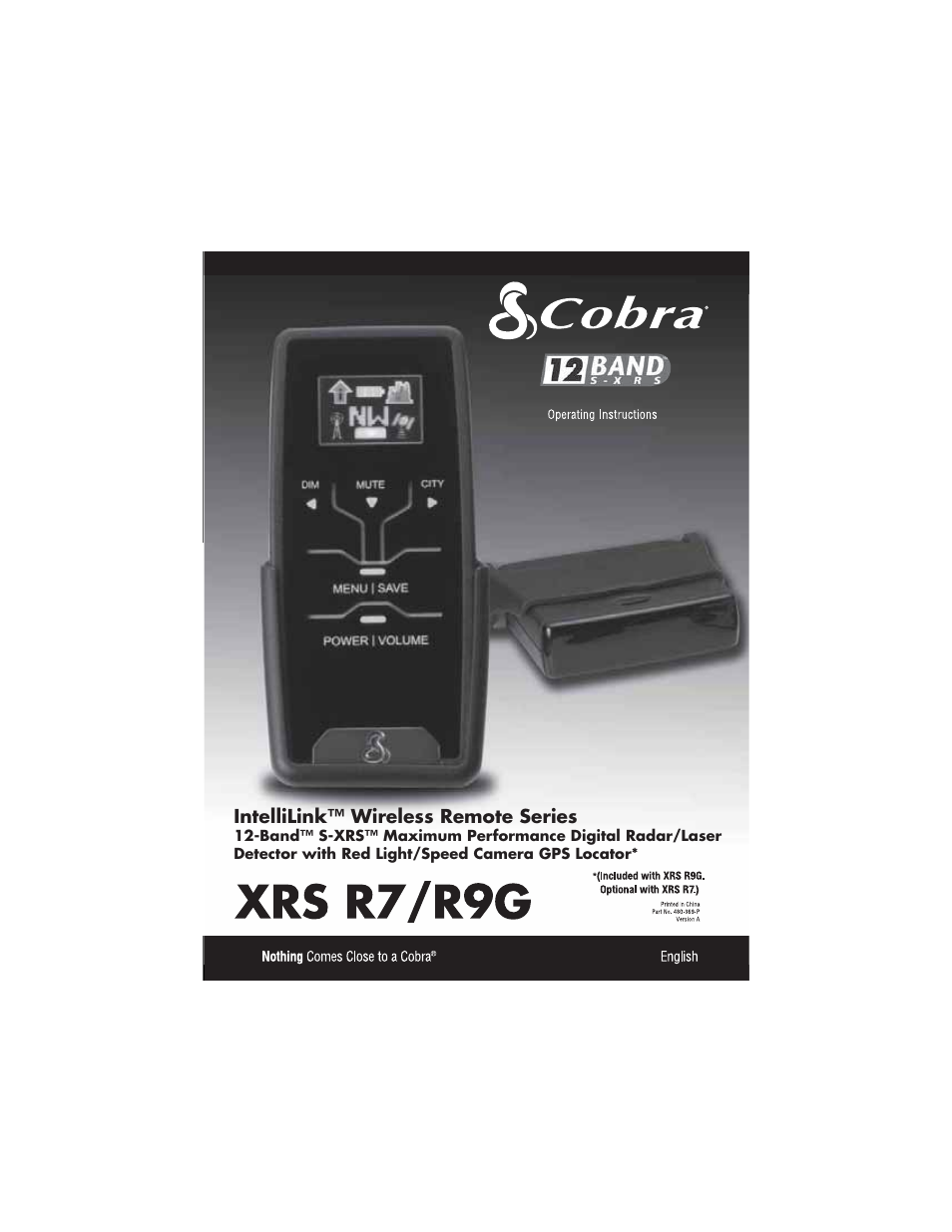 Cobra Electronics INTELLILINK XRS R9G User Manual | 49 pages