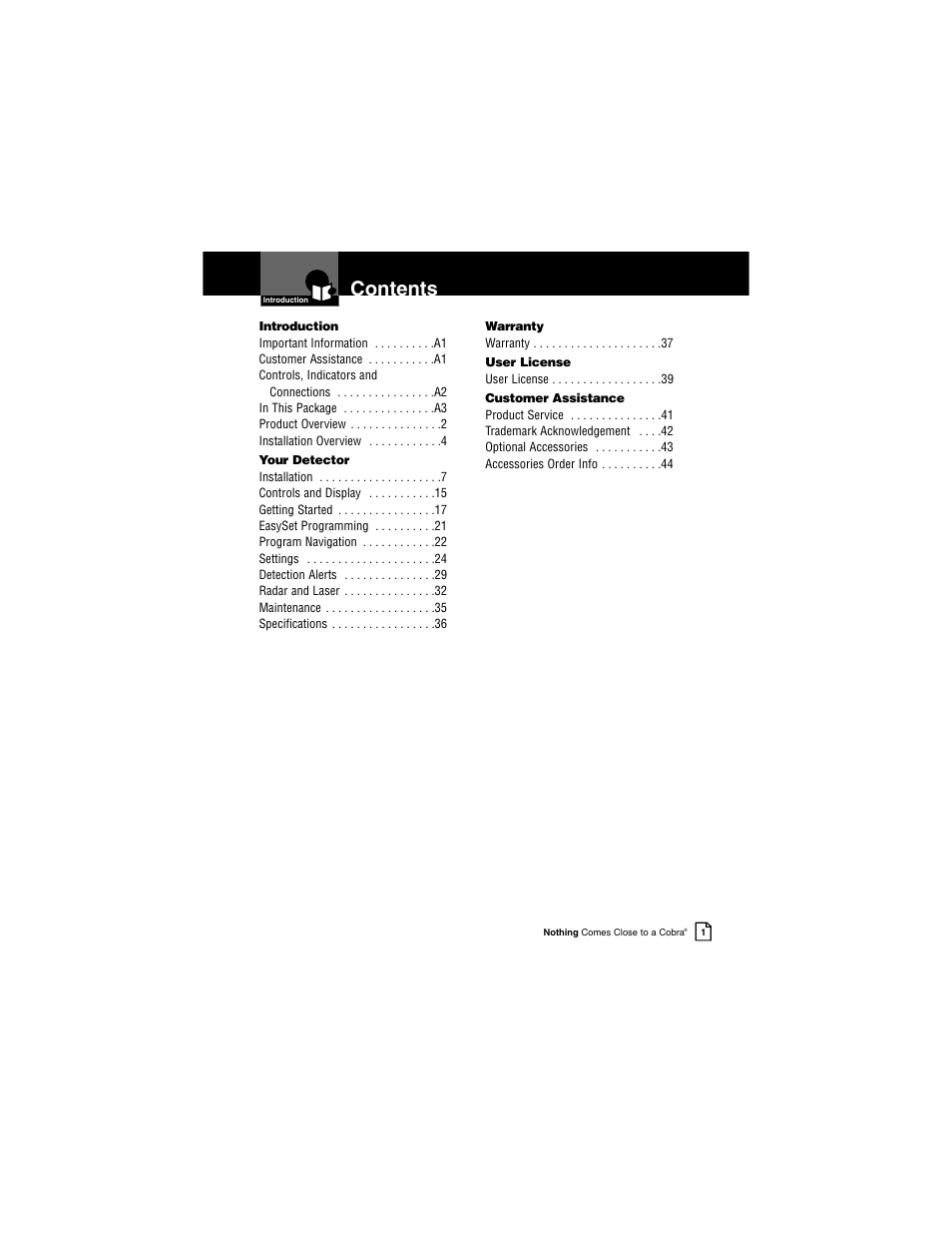 Cobra Electronics INTELLILINK XRS R9G User Manual | Page 5 / 49