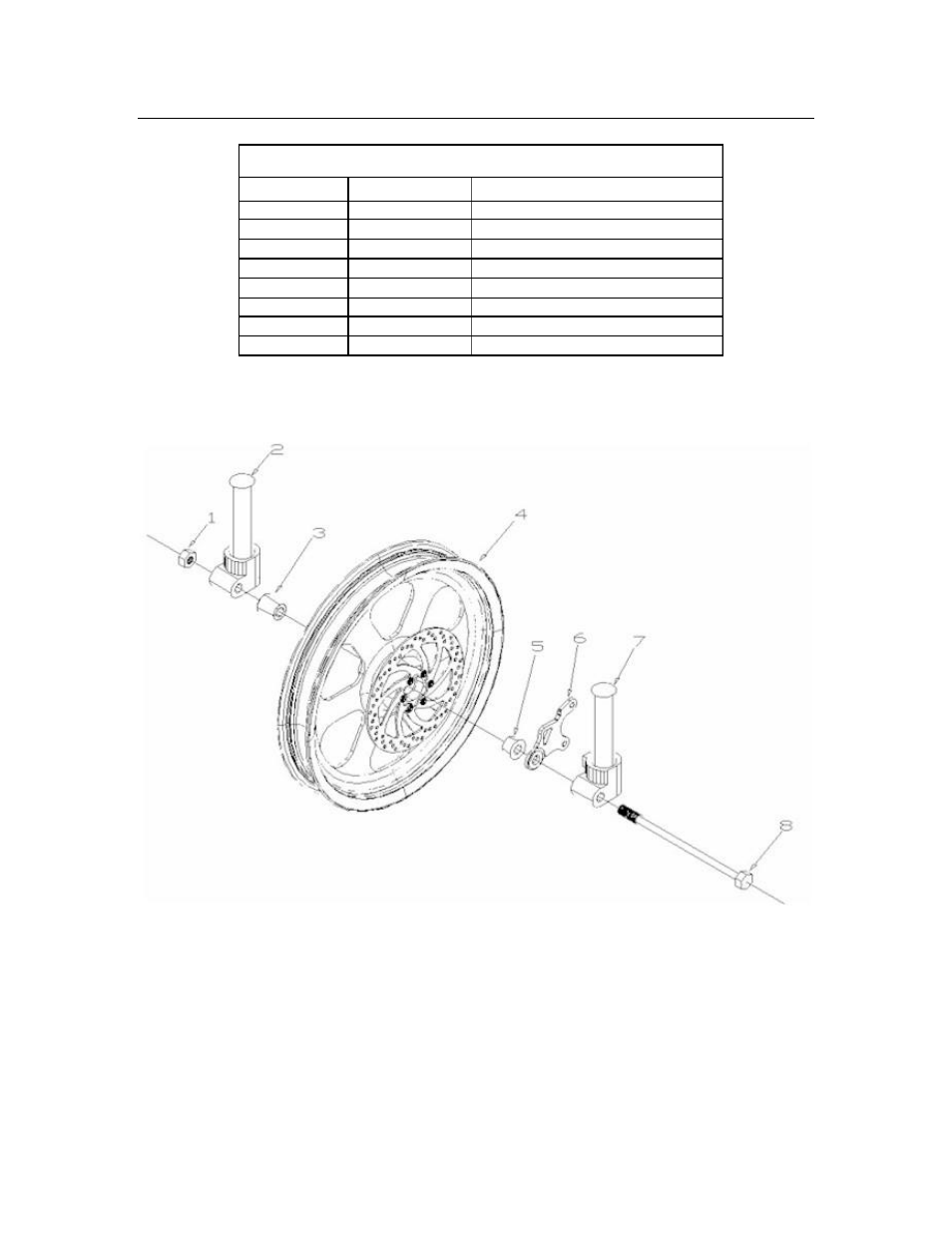 Front wheel assembly, 2003 front wheel assembly | Cobra Electronics King 2003 User Manual | Page 43 / 52