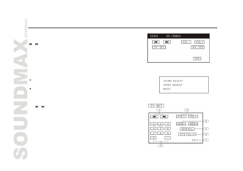 Tv tuner operations | SoundMax SM-CMMD7000 User Manual | Page 36 / 84