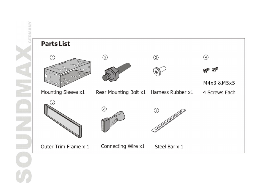 Accessories | SoundMax SM-CMMD7000 User Manual | Page 4 / 84