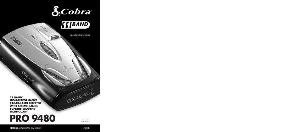 Cobra Electronics PRO 9480 User Manual | 16 pages
