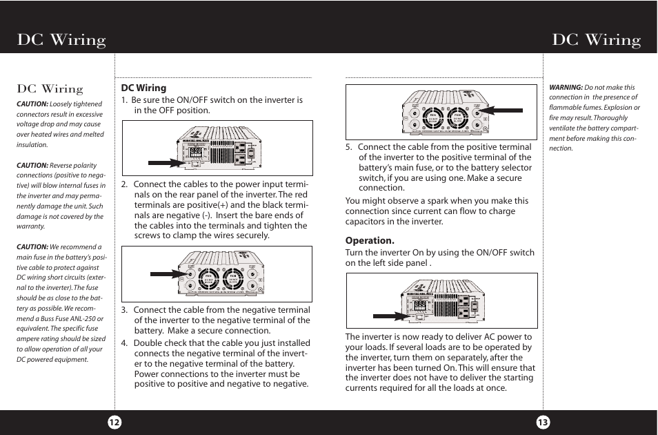 Dc wiring | Cobra Electronics PI2000 User Manual | Page 9 / 14
