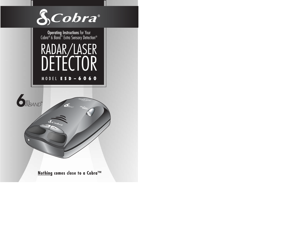Cobra Electronics ESD6060 User Manual | 13 pages