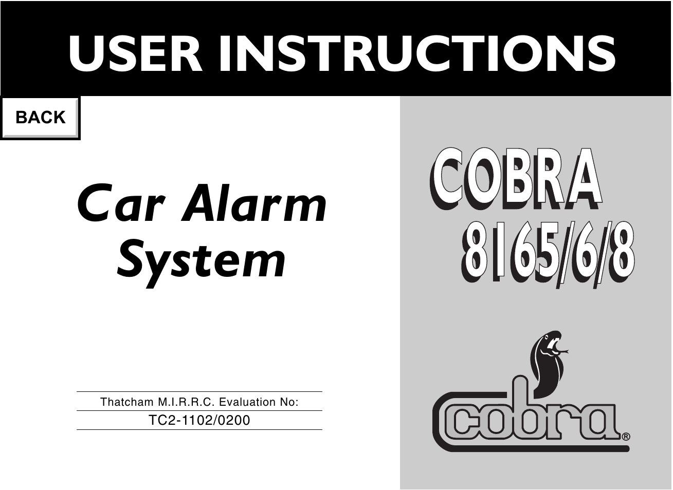 Cobra Electronics 8166 User Manual | 6 pages