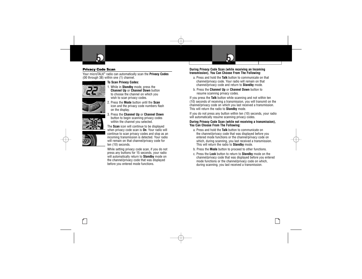 Mode functions | Cobra Electronics PR560WX User Manual | Page 8 / 12
