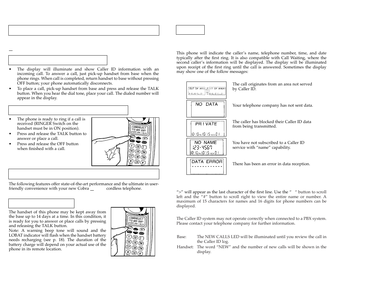 Using your phone, Cordless phone operational features | Cobra Electronics CP-2525 User Manual | Page 6 / 14