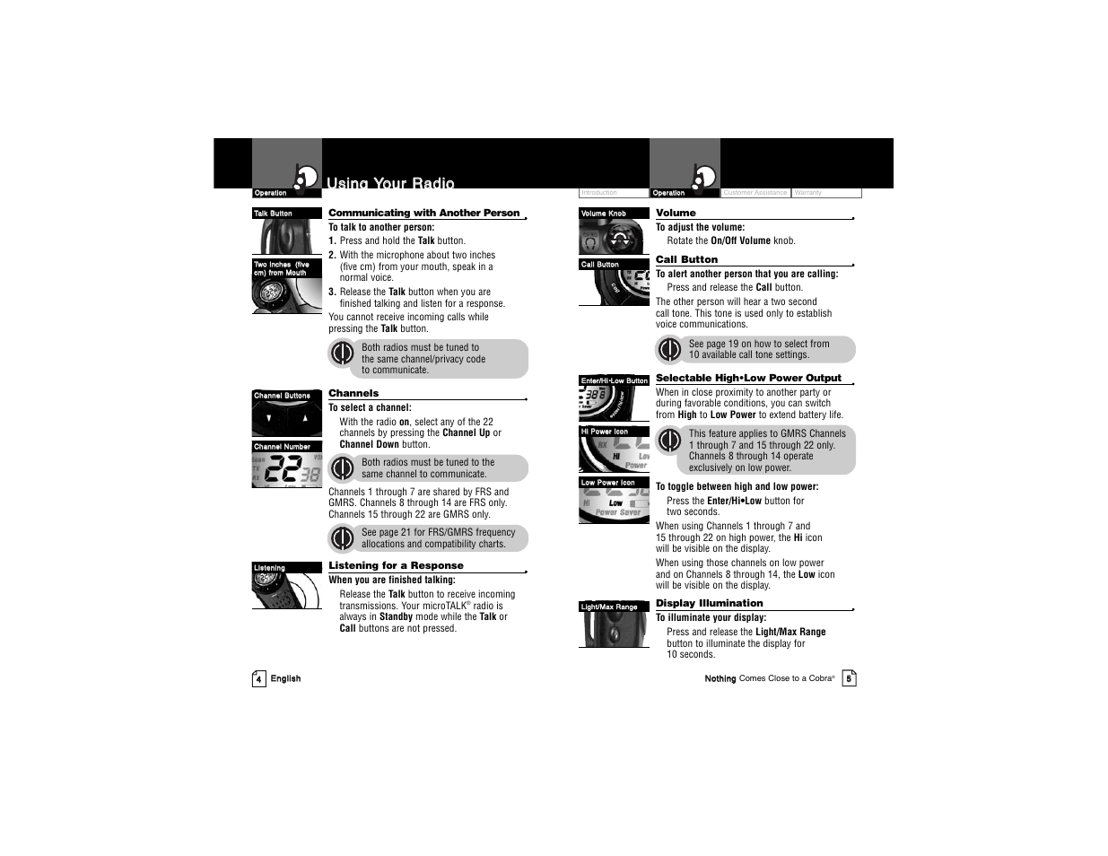 Uus siin ng g y yo ou urr r ra ad diio o | Cobra Electronics PR3850WX User Manual | Page 5 / 15
